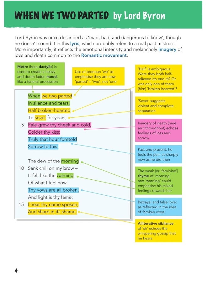 York Notes for AQA GCSE Rapid Revision: Love and Relationships AQA Poetry Anthology catch up, revise and be ready for and 2023 and 2024 exams and assessments  - Image 3