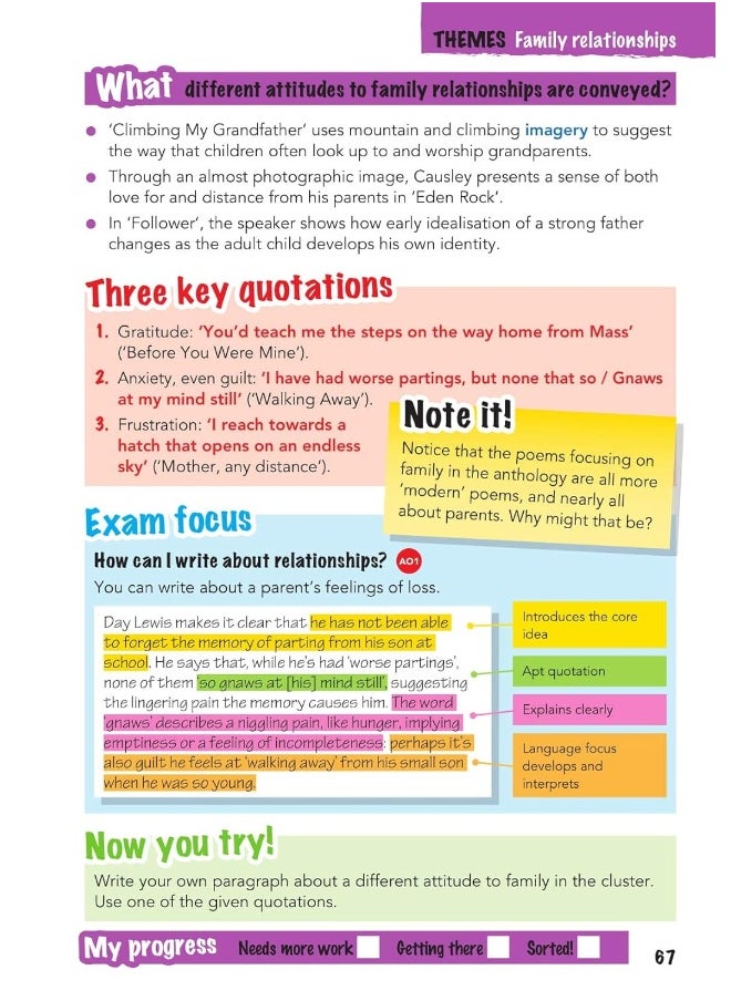 York Notes for AQA GCSE Rapid Revision: Love and Relationships AQA Poetry Anthology catch up, revise and be ready for and 2023 and 2024 exams and assessments