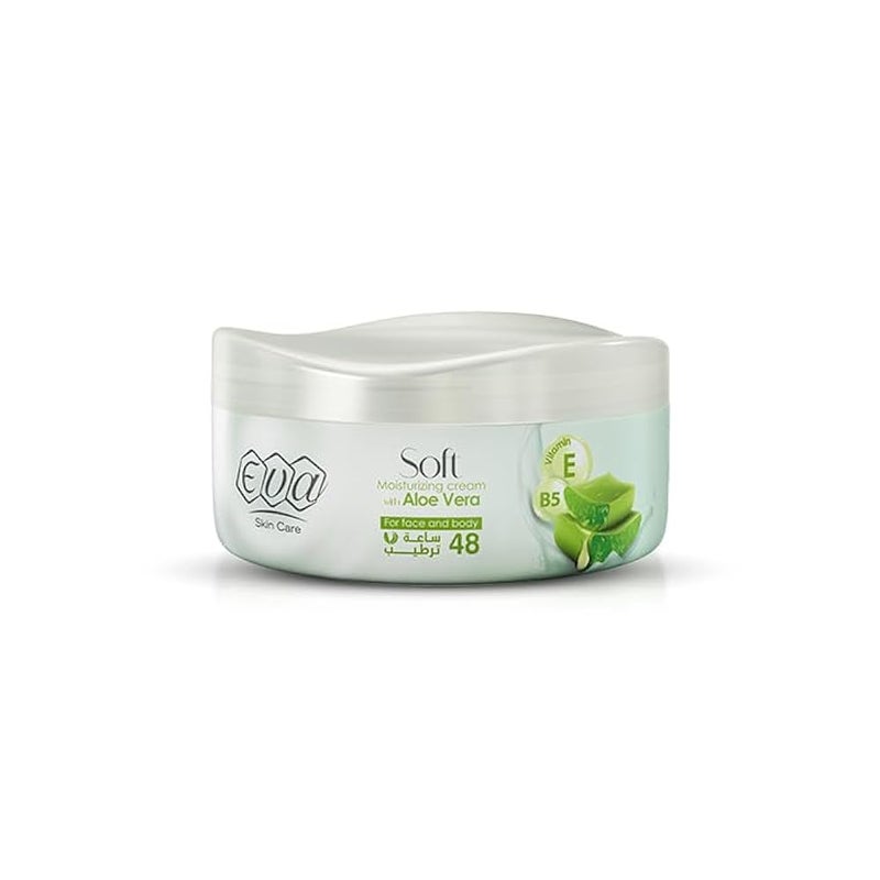 Eva Skin Care Soft Moisturizing Cream with Aloe Vera, Panthenol & Vitamin E 170 Gm