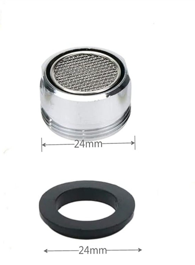 6-pack faucet aerator, outer copper stainless steel inner mesh nozzle with washer, suitable for kitchen bathroom - Image 5