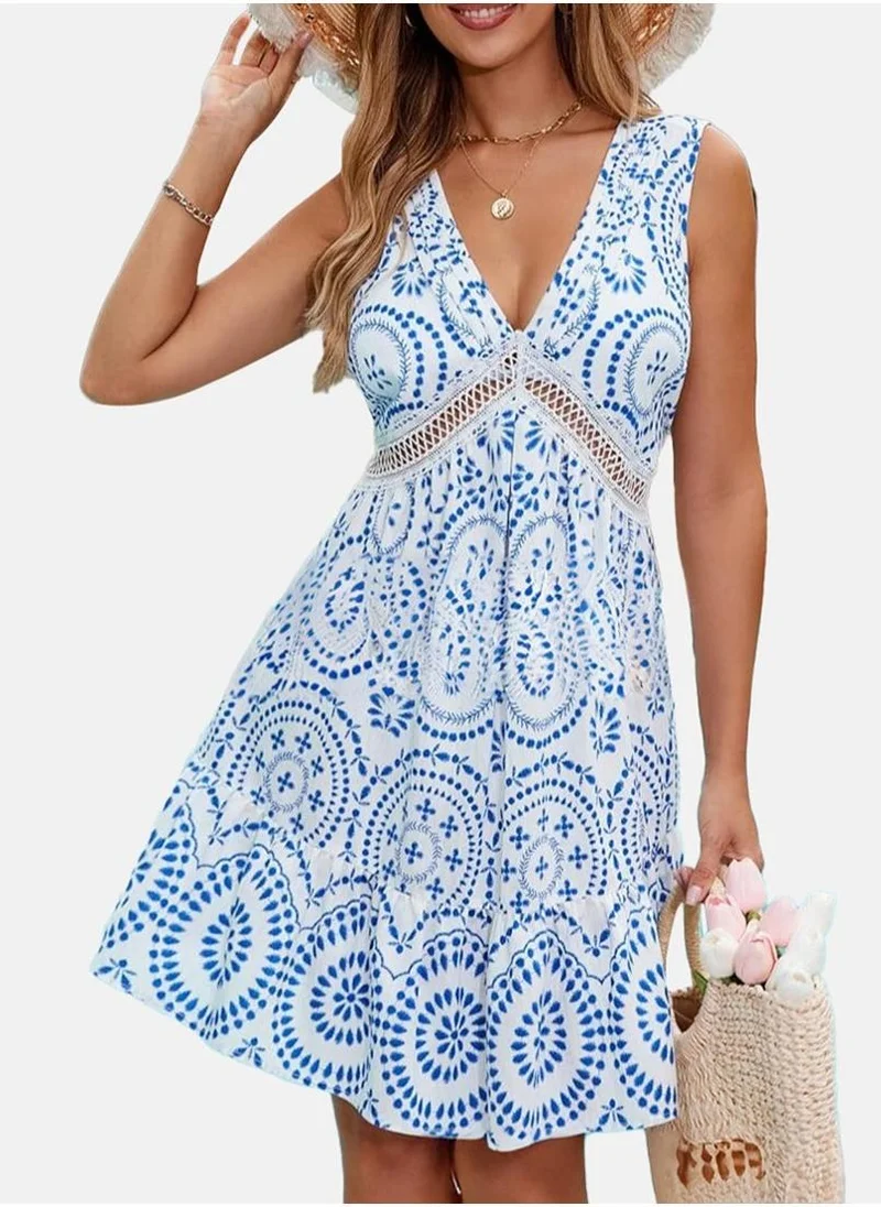 YUNIQEE Printed Sleeveless Dress