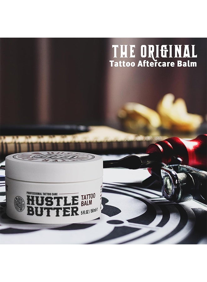 Hustle Butter Deluxe Tattoo Aftercare 5OZ Tattoo Balm, Professional Tattoo Care, Heals + Protects New Tattoos And Rejuvenates Older Tattoos - 100% Vegan Cream No-Petroleum - Image 2