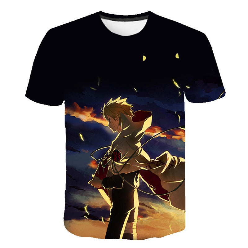 2023 New Children'S Clothing Short-Sleeved T-Shirt Male And Female Students Teenagers 3D Digital Printing Cartoon Pattern - Image 4