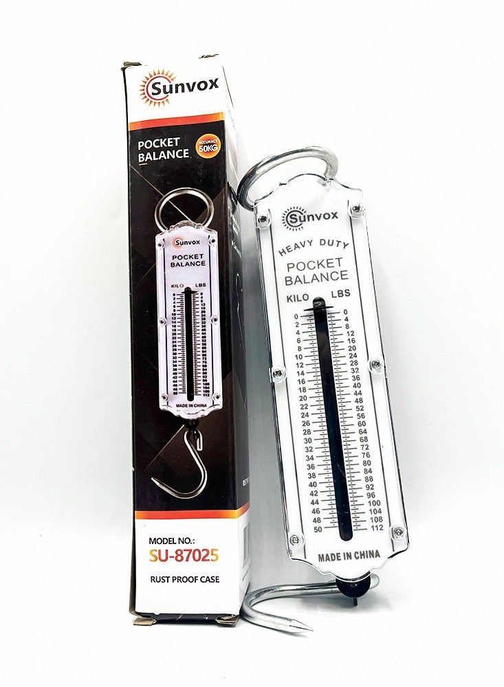 Sunvox Spring Luggage Scale, Portable luggage and groceries Scale machine with Hook Large Handle Hanging Luggage Scale Handheld Aluminum Tube Weigher - Image 2