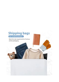 MARKQ White Poly Mailers Bag, 45 x 60 cm Adhesive Self-seal Shipping Bags, 100 Pack Envelopes for Packaging Delivery Posting Parcel Postals Clothes  - Image 4