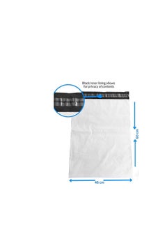 MARKQ White Poly Mailers Bag, 45 x 60 cm Adhesive Self-seal Shipping Bags, 100 Pack Envelopes for Packaging Delivery Posting Parcel Postals Clothes  - Image 3