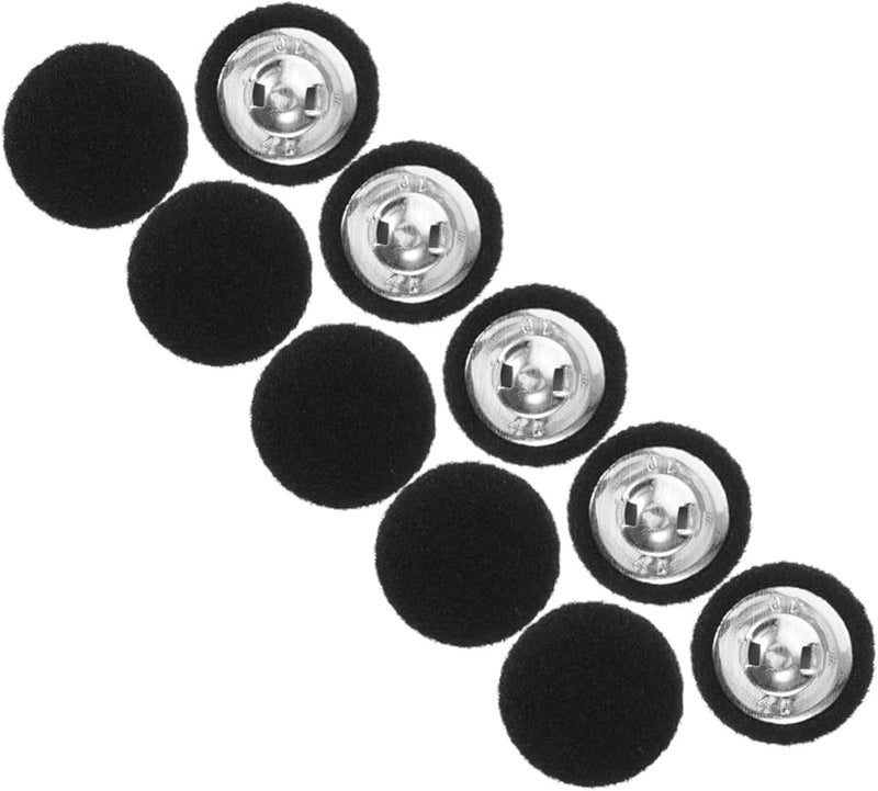 Black Round Sewing Buttons 10pcs for Suit Belt DIY Clothing Supply - Image 2