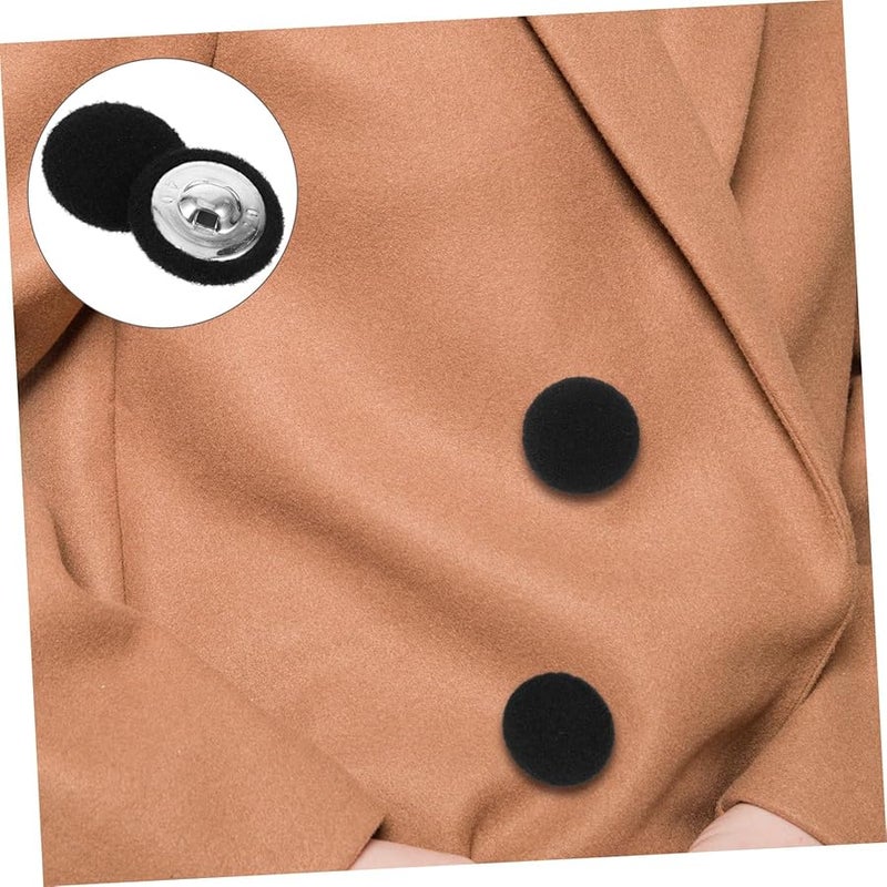 Black Round Sewing Buttons 10pcs for Suit Belt DIY Clothing Supply - Image 4