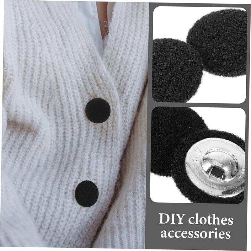 Black Round Sewing Buttons 10pcs for Suit Belt DIY Clothing Supply - Image 5