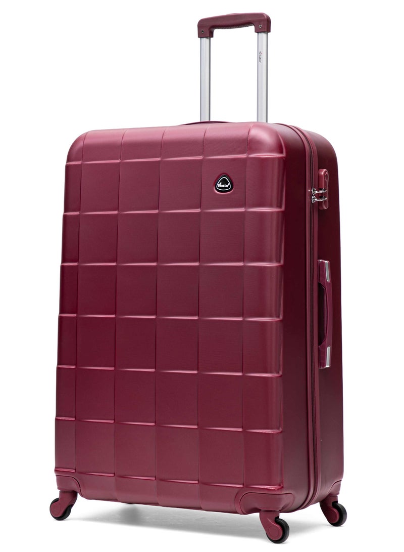 SENATOR Hard Case Travel Bags Extra Large Checked Luggage Trolley ABS Lightweight Suitcase with 4 Spinner Wheels, A207, Burgundy - Image 1