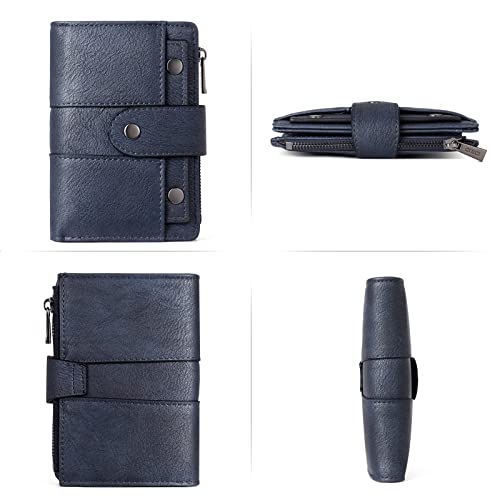 CLUCI محفظة صغيرة للنساء من كلوتشي جلد مزدوج متعددة حاملة بطاقات مصممة للسيدات بسحاب عملة مع نافذة هوية قابلة للإزالة - Image 5