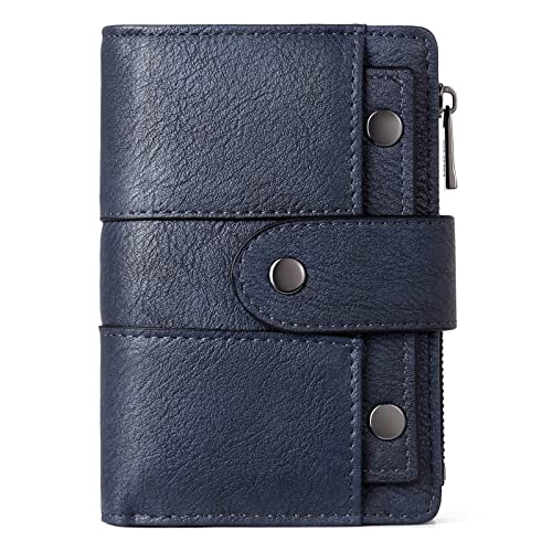 CLUCI محفظة صغيرة للنساء من كلوتشي جلد مزدوج متعددة حاملة بطاقات مصممة للسيدات بسحاب عملة مع نافذة هوية قابلة للإزالة - Image 1