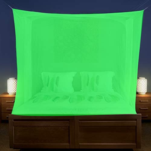 Gesto Mosquito Net | Machhardani - Polycotton Mosquito Net for Bed King Size | Double Bed - Durable Rectangular Mosquito Nets - 256 Mesh Bed Net for Insects & Bugs Protection - Mosquito Net for Home & Travel(8 x 8 Feet, Green) - Image 5