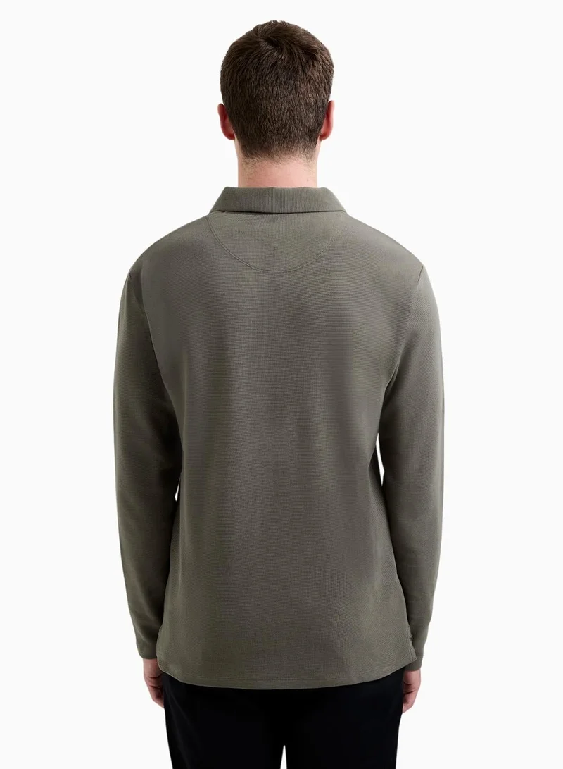 French Connection Long Sleeve Ottoman Polo Neck Shirt