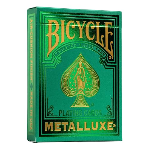 Bicycle Metalluxe Green Playing Cards - Premium Metal Foil Finish - Poker Size - Image 1