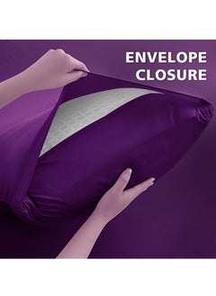 snooze Flat bed sheet set 2Pcs, 180*235 cm, Purple  - Image 4