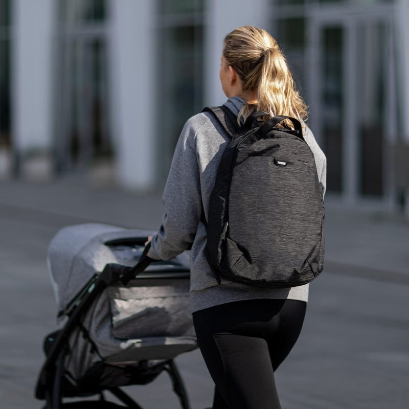 Thule Changing Backpack - Diaper Bag Backpack - Maternity Backpack - Baby Bag with Shoulder Straps - Travel Diaper Backpack, Black - Image 5