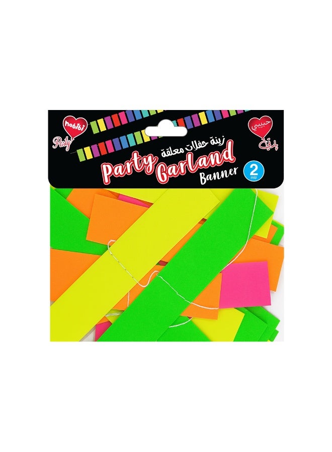 Habibi Party Rectangular Glow Spiral Pendant Party Banner Set (Mixed Colors) - Image 2