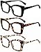 REAVEE 3 Pack Oversized Square Reading Glasses Oprah Style for Women Blue Light Blocking Large Frame Computer Designer Fashion Readers with Spring Hinge BlackTortoiseGrey Tortoise25 - Image 4