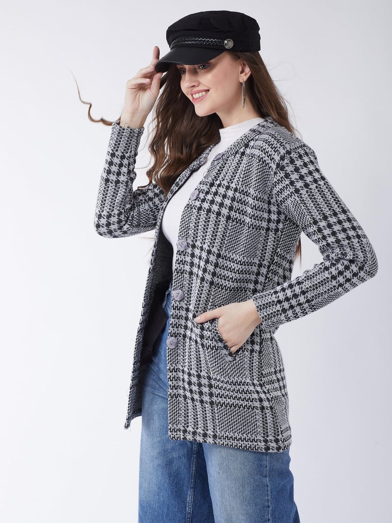Pivl Women's Long Winter Acrylic Blend Sweater - Warmth and Style_White_L||Winterwear|| - Image 3