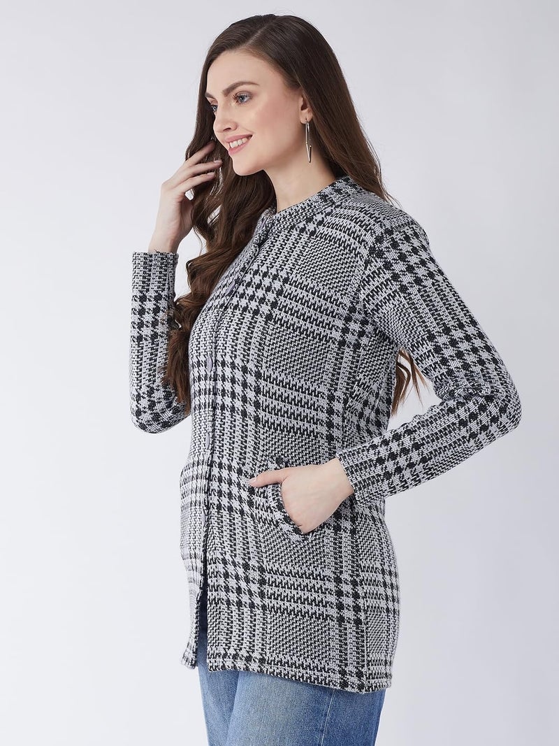 Pivl Women's Long Winter Acrylic Blend Sweater - Warmth and Style_White_L||Winterwear|| - Image 4