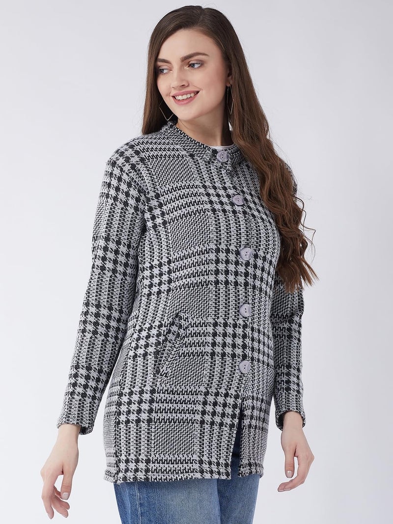 Pivl Women's Long Winter Acrylic Blend Sweater - Warmth and Style_White_L||Winterwear|| - Image 5