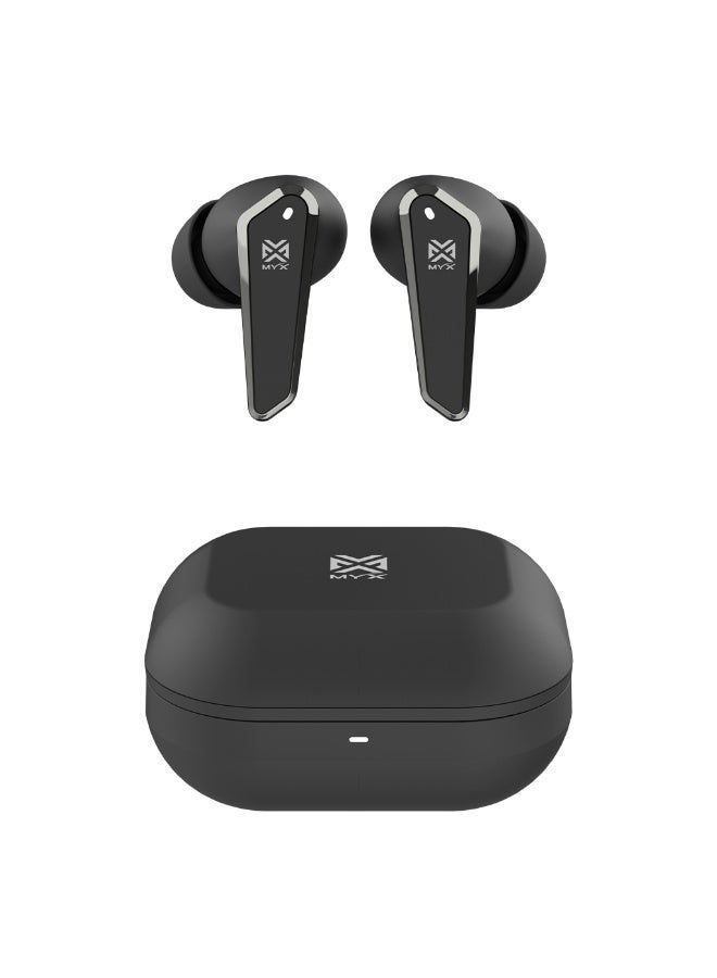 MYX SnapBuds MT52B True Wireless Earbuds | ENC Noise Cancelling with 4 Microphones | 40H Ultra-Long Battery Life | Bluetooth 5.3 | 11mm HD Sound Drivers | Fast Charging (45 Min) | Magnetic Compact Design | Compatible with iPhone, Samsung, Android - Black - Image 5