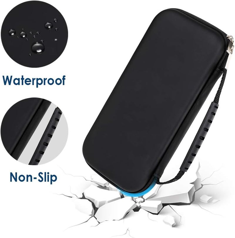 Simpeak Accessories Case Compatible with Switch Lite Travel Carrying Case Hard Shell Storage Bag for Console and Accessories with Tempered Glass and Silicone Protective Case for Boys Girls Black - Image 4