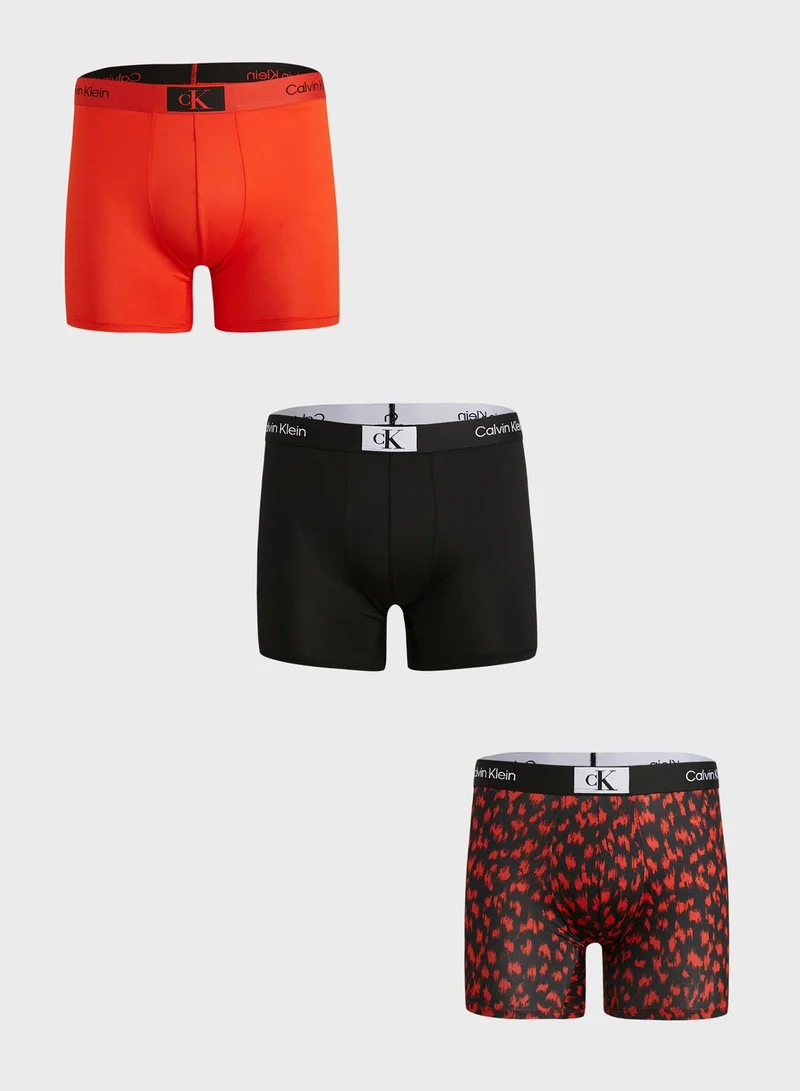 CALVIN KLEIN 3 Pack Logo Band Trunks