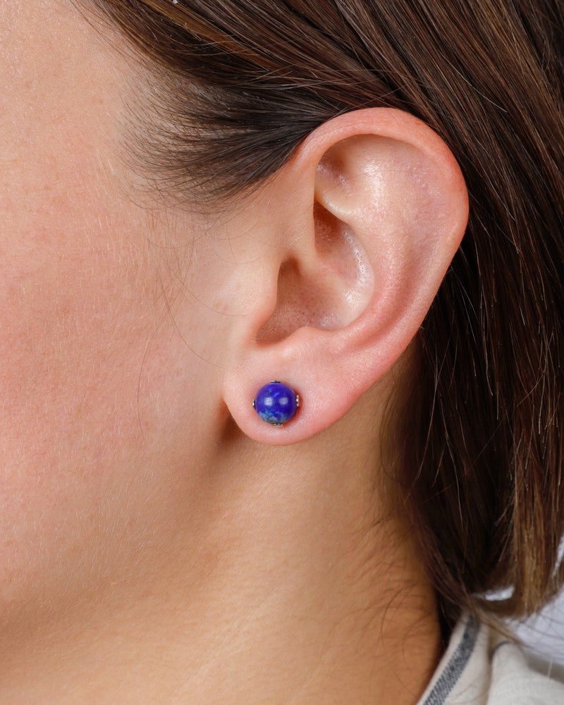 İlterus Natural Stone Lapis Heart Earring  - Image 1