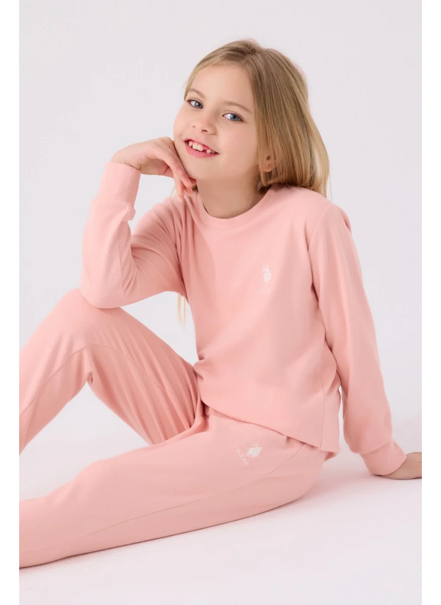 U.S. Polo Assn. Girls Pink Pajama Set