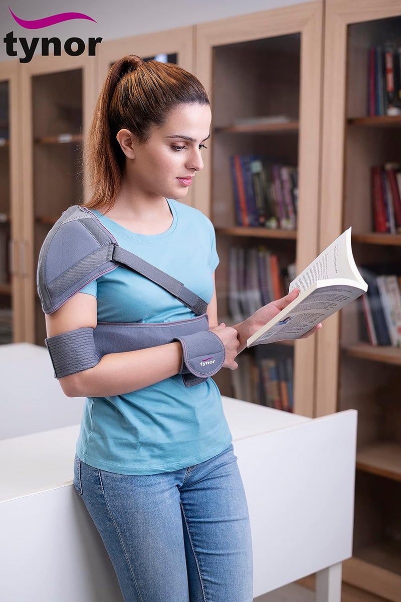 Tynor مثبت الكتف المرن، رمادي، صغير، 1 وحدة - Image 5