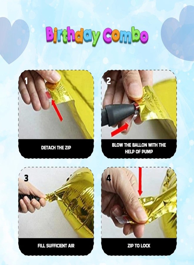 Decofy Birthday Boy Theme Decoration Kit 37 Pcs with Balloons Banner & Party Decor | Complete Birthday Decoration Set for Boys Celebration Party Supplies for Home Decorations - Image 5
