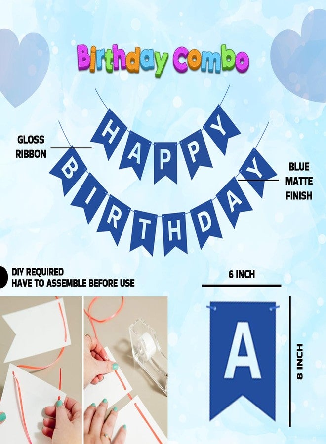 Decofy Birthday Boy Theme Decoration Kit 37 Pcs with Balloons Banner & Party Decor | Complete Birthday Decoration Set for Boys Celebration Party Supplies for Home Decorations - Image 4