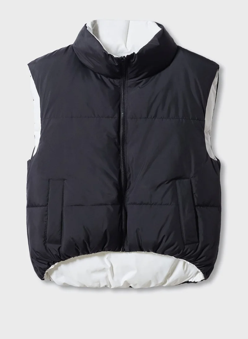 MANGO Kids Reversible Quilted Gilet