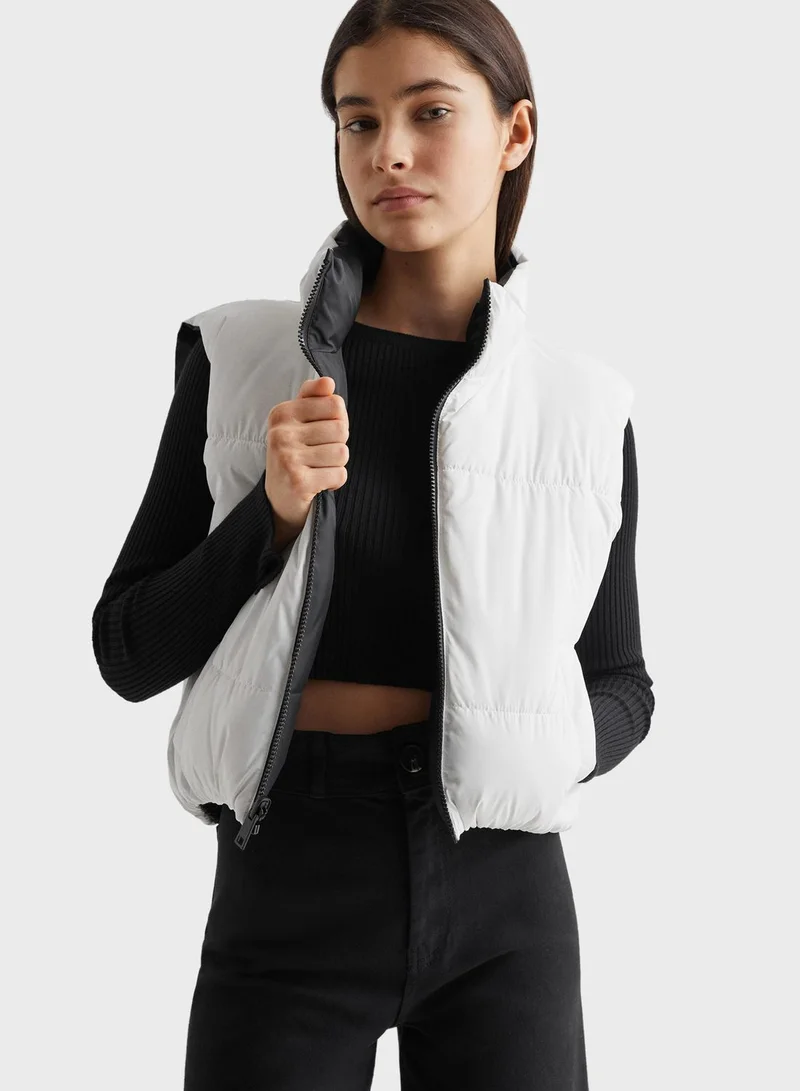 MANGO Kids Reversible Quilted Gilet