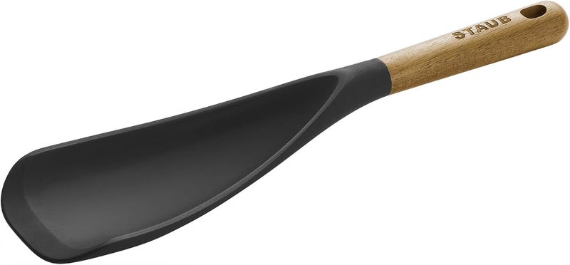 STAUB Twin Cooking Spoon, Silicone, Matte Black - Image 1