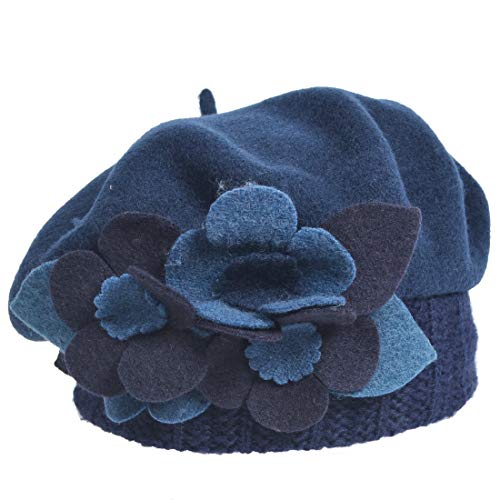 Ruphedy Womens Wool Berets French Beret Beanie Winter Hats Hy022 (Hy023-Navy) - Image 3