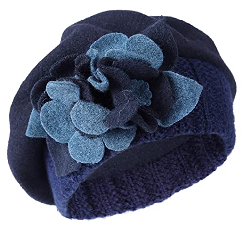 Ruphedy Womens Wool Berets French Beret Beanie Winter Hats Hy022 (Hy023-Navy) - Image 2