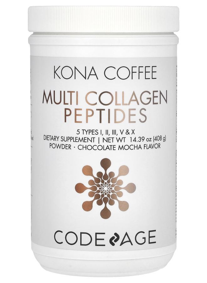 Codeage Kona Coffee Multi Collagen Peptides Chocolate Mocha 14.39 oz (408 g)