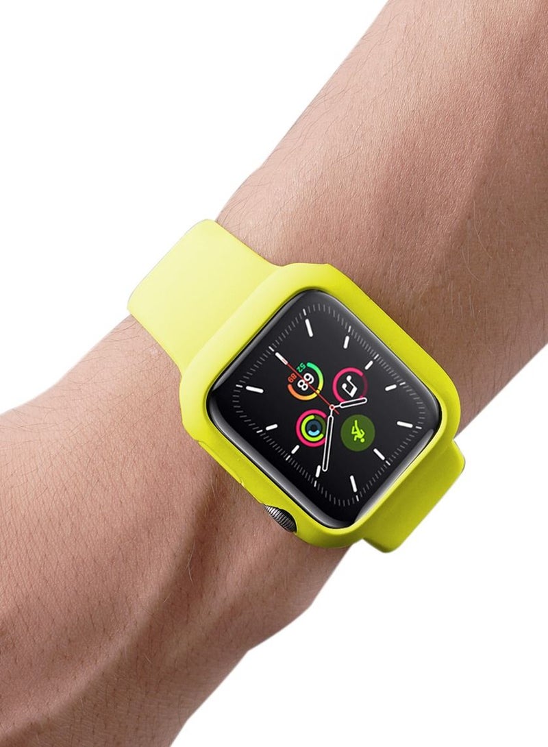 GULFLINK Silicone Watchbands 200mm Length with Protective Case Cover for Apple iWatch 7 41mm - Image 4