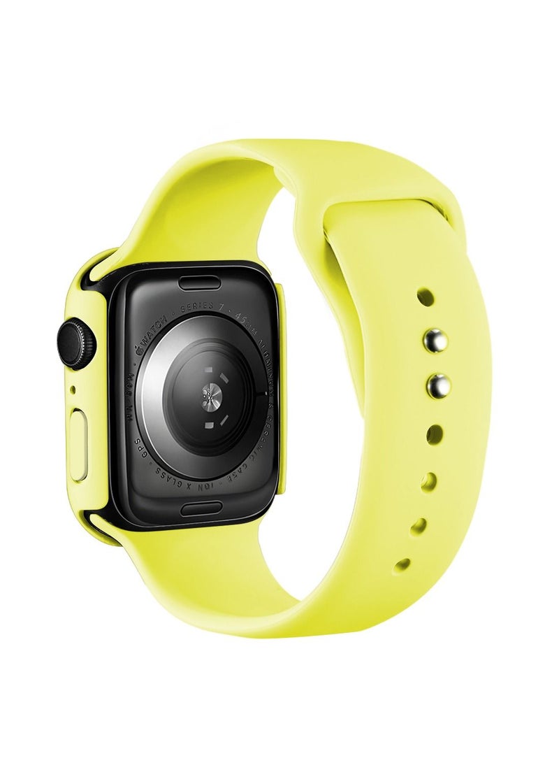 GULFLINK Silicone Watchbands 200mm Length with Protective Case Cover for Apple iWatch 7 41mm - Image 2