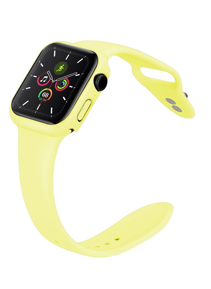 GULFLINK Silicone Watchbands 200mm Length with Protective Case Cover for Apple iWatch 7 41mm - Image 3