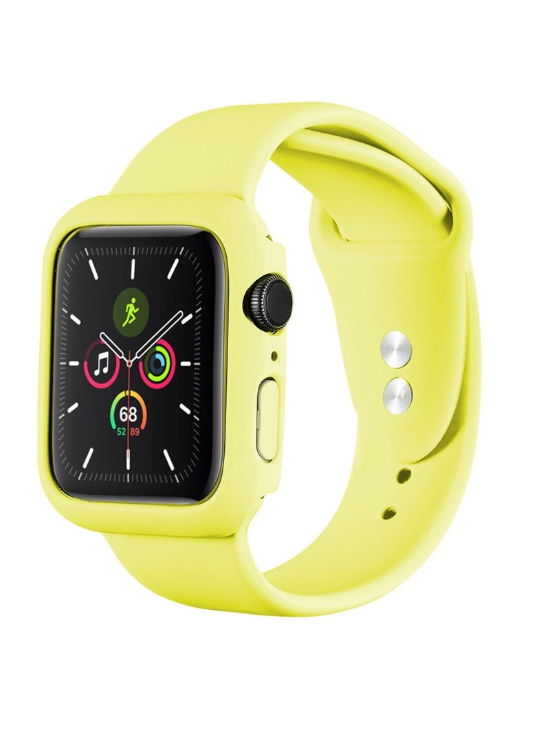 GULFLINK Silicone Watchbands 200mm Length with Protective Case Cover for Apple iWatch 7 41mm - Image 1