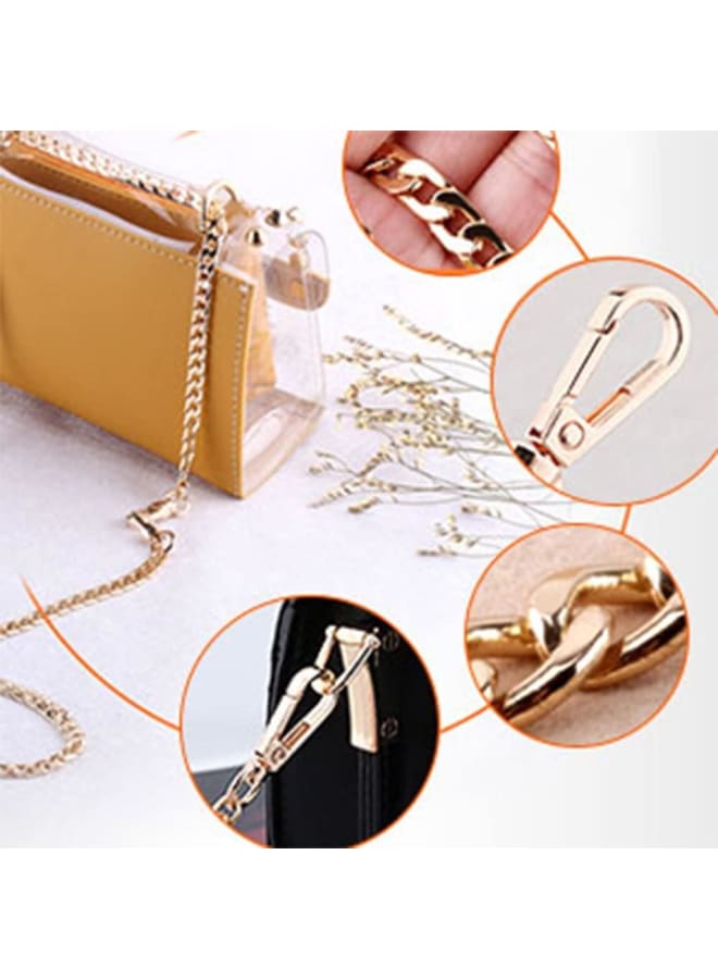 pengxiaomei 2 pcs Bag Chains, Gold Handbag Chain Purse Chain Straps Sliver Metal Replacement Chain DIY Handbag Straps for Purse Handbags Shoulder Bag  - Image 3