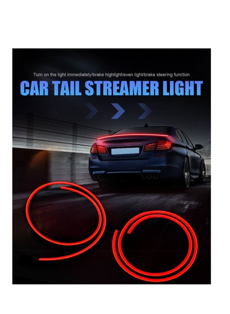 Loquat LED Spoiler Light for Car, Universal Black Carbon Fiber Rear Spoiler, Auto Third Brake Light Stop Signal Light 12V - Image 3