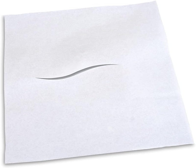 BodyMed Headrest Paper Tissue Sheets – Tissue Paper Squares for Chiropractic Exam Table or Massage Table – White – 12-Inch x 12-Inch – with Nose Slit (1,000 per box) - Image 1