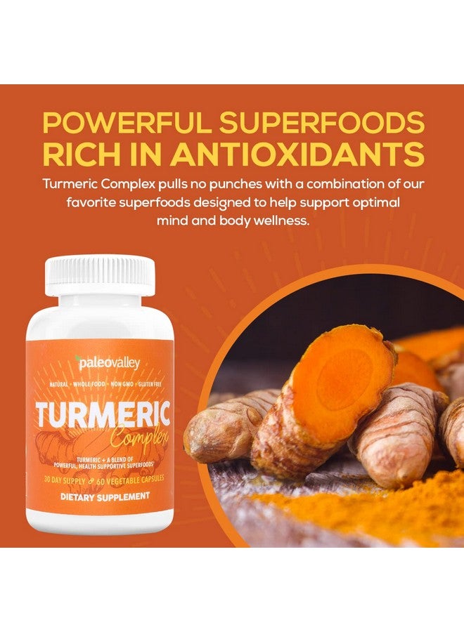 Paleovalley Organic Turmeric Complex Full Spectrum Organic Turmeric With Healthsupportive Superfoods 60 Vegetarian Capsules Support Joints Brain Health Immunity And Cardiovascular Function - Image 5