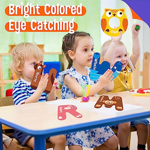 SpriteGru Alphabet Posters, 26 Alphabet Letters Bulletin Board Decor with PET Film Learning Tool Kindergarten Homeschool Supplies for Preschool School & Classroom - Image 4