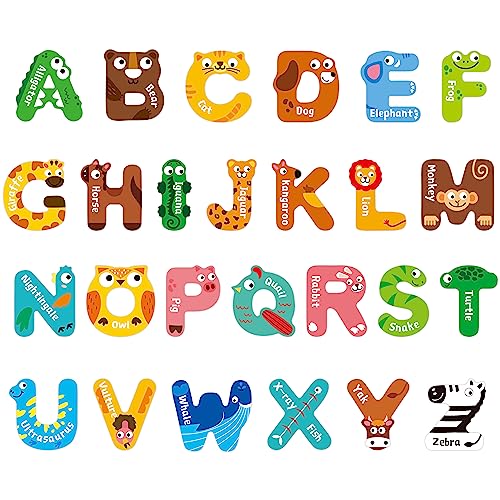 SpriteGru Alphabet Posters, 26 Alphabet Letters Bulletin Board Decor with PET Film Learning Tool Kindergarten Homeschool Supplies for Preschool School & Classroom - Image 1